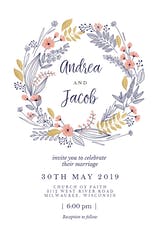 Wedding Wreath - Wedding Invitation